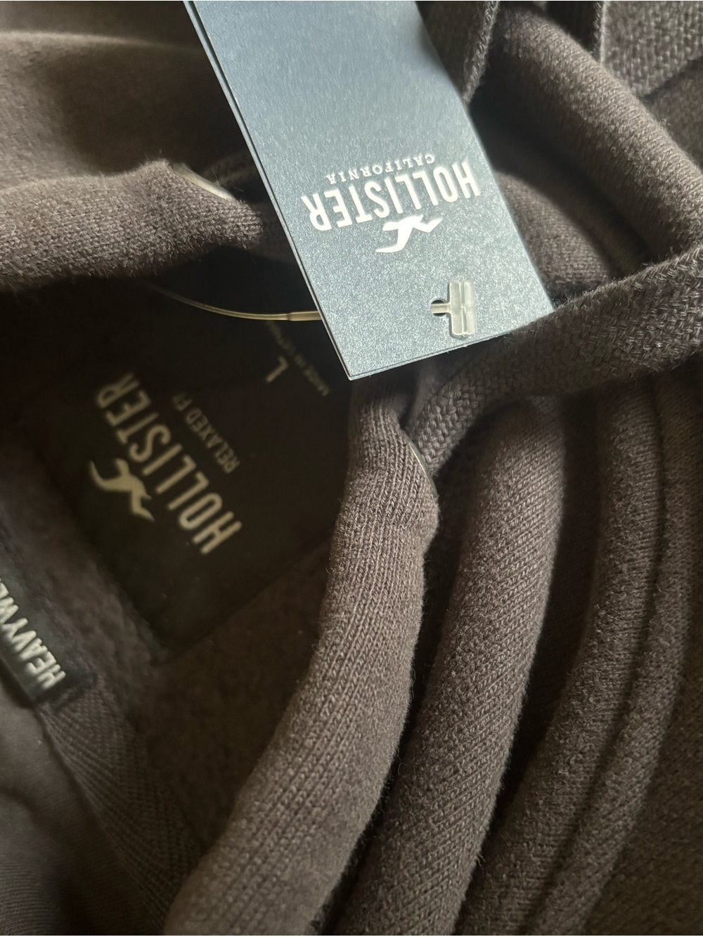 Hollister Grey Pullover Hoodie with Branded Tag